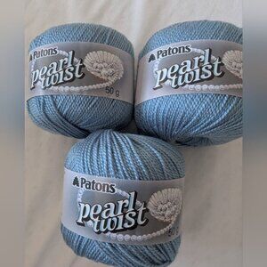 Patons Pearl Twist Vintage Yarn 3 x 50 g, Seafoam Green/Blue